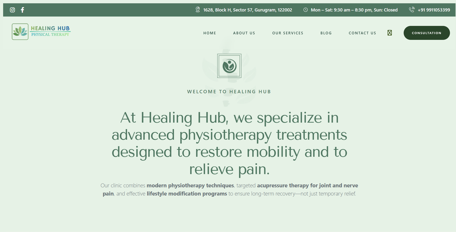 Healing Hub Website