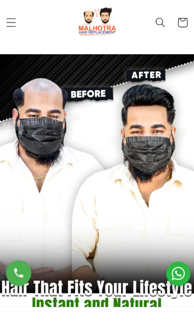 Malhotra Hair Mobile View