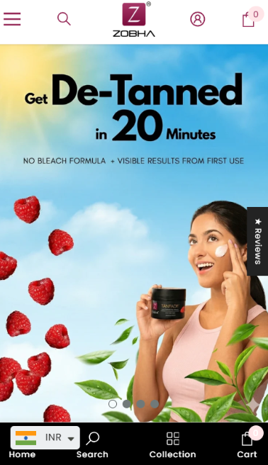 Zobha Life Mobile View