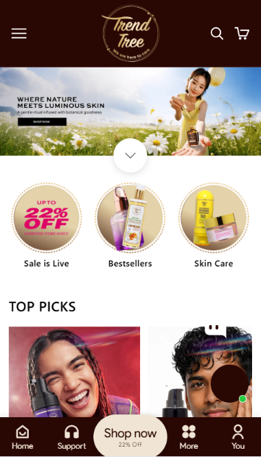 TrendTree Mobile View